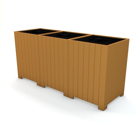 Frog Furnishings 96 gal. Square Trash Can PB 96SCEDREC